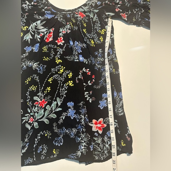 Parker Silk Black Floral Cold Shoulder Dress size XS - Picture 5 of 8